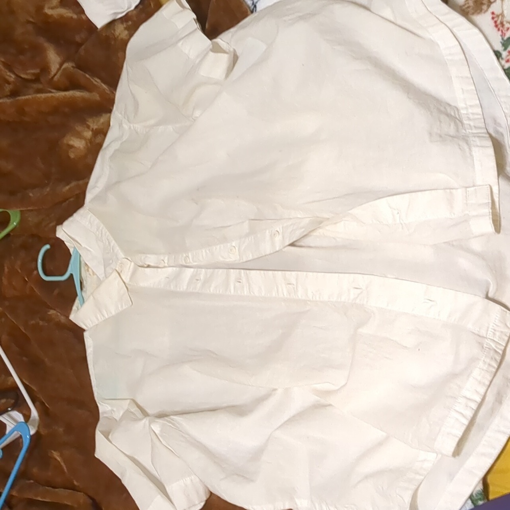 Thin white button down